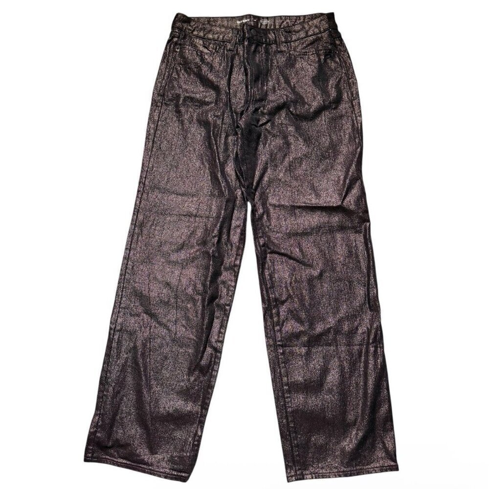 NWT Old Navy Women’s High-Waisted Shine OG Loose Jeans size 10